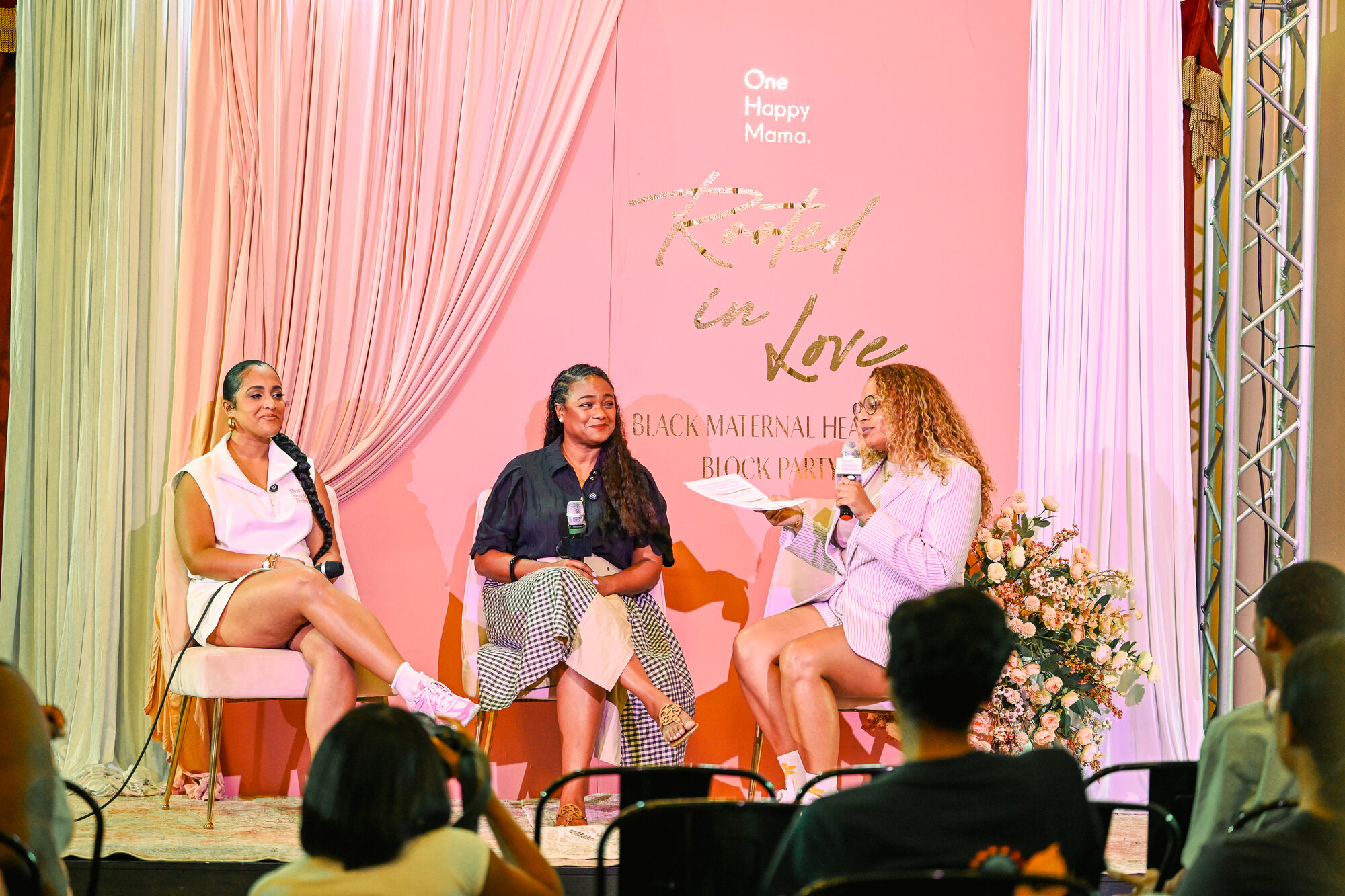 A panel discussion on the Rooted in Love stage