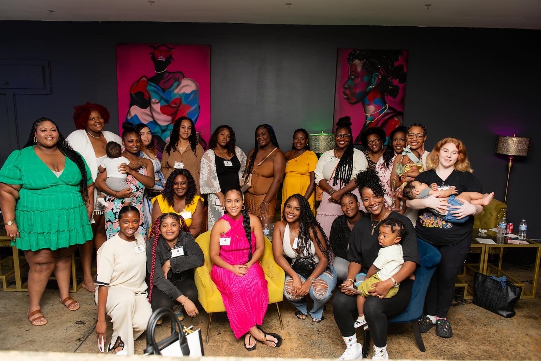 The Mama Tribe together at a cohort celebration